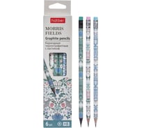 Набор чернографитных карандашей HATBER круглый корпус, 6 шт., Morris 080007