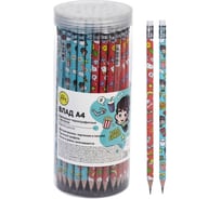 Чернографитный карандаш HATBER -Влад А4- круглый корпус, 72 шт. 083461