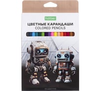 Карандаши цветные HATBER ECO 18 цветов Робо заточенные 084396