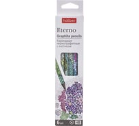 Карандаш чернографитный HATBER набор круглый корпус 6 шт Eterno 079546