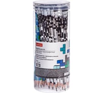 Карандаш чернографитный HATBER набор круглый корпус Cubes 72 шт HB 065299