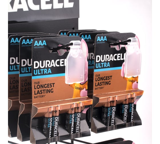 Дисплей для размещения товара ОФИСМАГ настольный поворотный DURACELL 2x2х3 крючка, 02694 503649