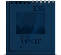 Календарь-домик настольный BRAUBERG на гребне, 2025г,, 110x120мм, ТЕМНО-СИНИЙ 116275