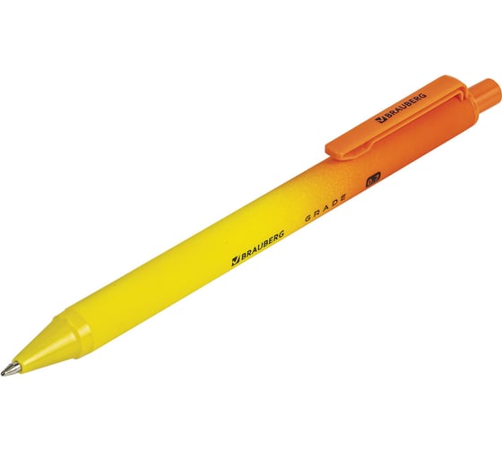 Ручки шариковые автоматические BRAUBERG GRADE, НАБОР 3 ШТУКИ, СИНИЕ, soft-touch, линия 0,35мм, 144206