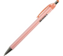 Ручка шариковая автоматическая BRAUBERG Stripes Pastel, СИНЯЯ, корпус ассорти, линия 0,3мм, 144220