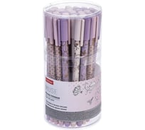 Ручка гелевая HATBER Muse черная, 0,5 мм, чернила fast dry, 36 шт., в пластиковой тубе 083258