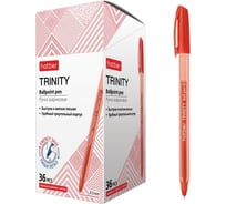 Ручка шариковая HATBER TRINITY Красная 0,5мм с колпачком и клипом 085301