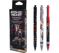 Набор шариковых ручек HATBER Автомат. -Atomic Heart- 0,7мм 6 Ш 085061