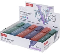 Текстовыделитель HATBER V-tone 2 METALLIC Ассорти 1мм/5мм 12шт 083263