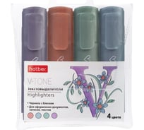 Набор текстовыделителей HATBER V-tone 2 METALLIC 4шт 083264