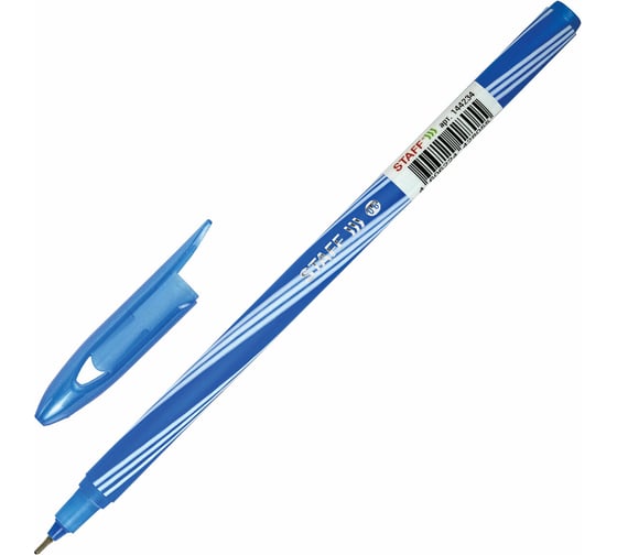 Ручка шариковая Staff CANDY NEON СИНЯЯ, игольчатый узел 0,6мм, линия 0,3мм 144234
