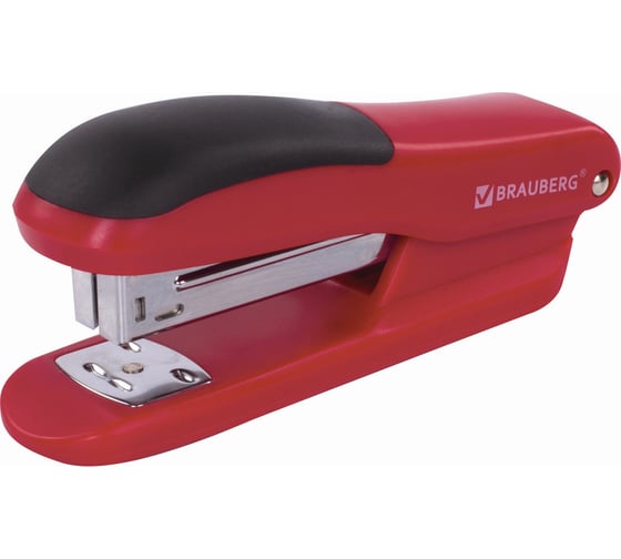 Степлер BRAUBERG SX-39 №24/6 26/6 до 25 листов, красный 228592 1