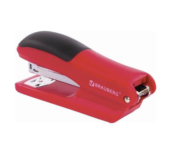 Степлер BRAUBERG SX-39 №24/6 26/6 до 25 листов, красный 228592