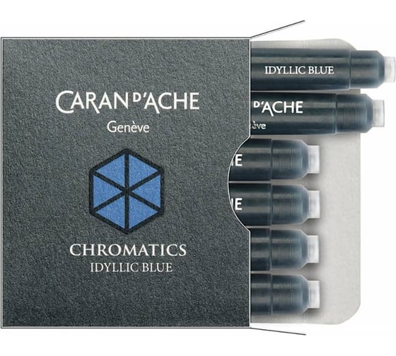 Чернила Caran d’Ache синий, 6 шт в упаковке 8021.140 1