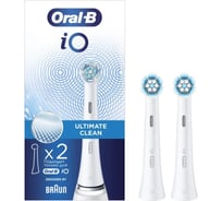 Насадки для электрической зубной щетки Oral-B iO Ultimate Clean White, 2 шт, для тщательного удаления налета 0053019412