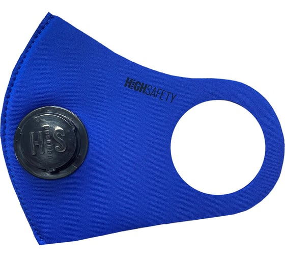 Многоразовая неопреновая защитная маска HIGH SAFETY с клапаном, синий, L/XL, HS-M01-KBL-LXL1 1