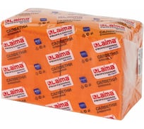 Бумажные салфетки ЛАЙМА LAIMA Big Pack 400 шт, 24х24 см, оранжевые интенсив 111797