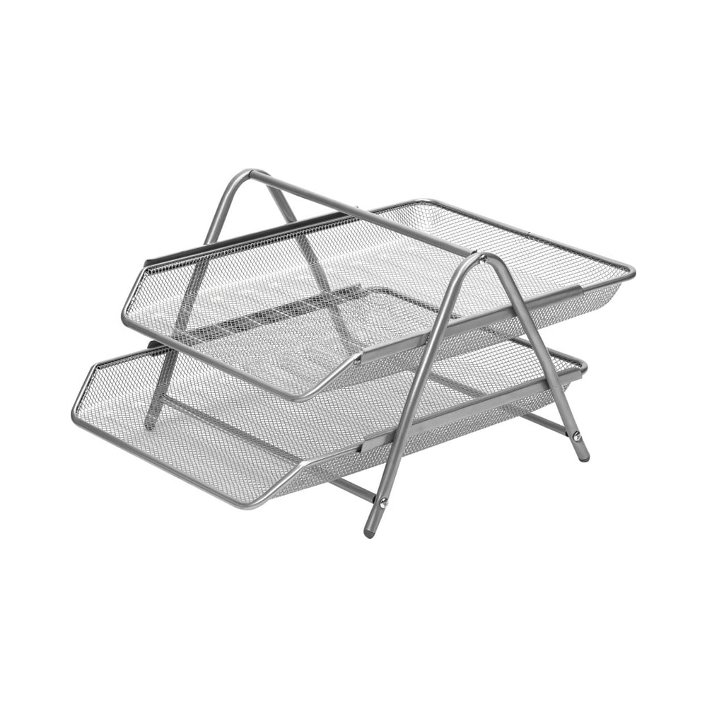 Горизонтальный лоток для бумаг Attache двухуровневый, металлическая ...