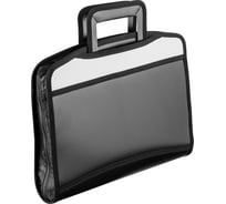 Папка-портфель Attache черный, серая вставка, с выдвижными ручками 331731
