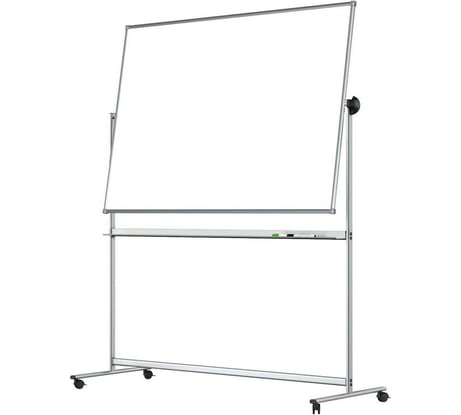 Вращающаяся магнитно-маркерная доска Attache на роликах, лак 142343