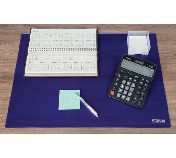 Прозрачный коврик на стол Attache Selection 2808-501 47,5x66см, синий 702961 1