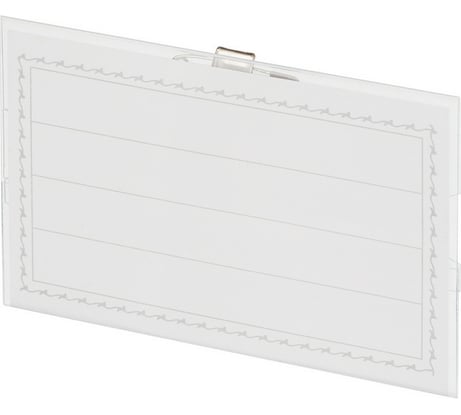 Бейдж Attache металл, зажим/булавка, 50шт, 90х55мм 107619