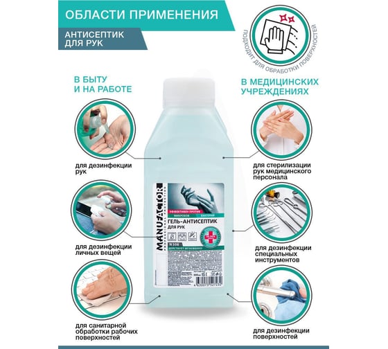 Гель-антисептик для рук MANUFACTOR N308 500 мл Я0000021799