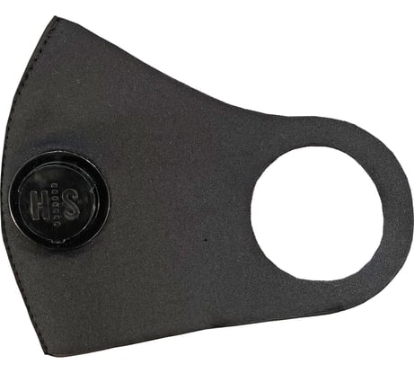 Защитная маска HIGH SAFETY неопреновая, многоразовая, с клапаном, черный, S/M, HS-M01-KB-SM1