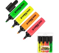 Маркер-выделитель текста Edding E-345/4S набор 4 цвета, 1-5 мм 434192