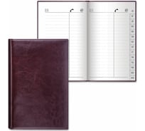 Телефонная книжка BRAUBERG Imperial А5, кожзам, 96л, вырубка, темно-коричневый 123869