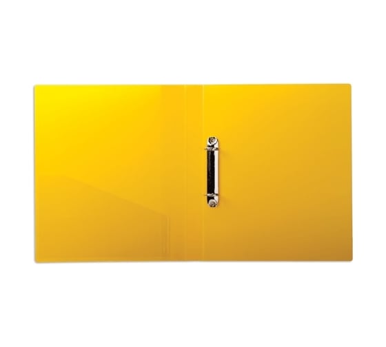 Папка на 2 кольцах BRAUBERG Contract 35 мм, желтая, до 270 листов, 0,9 мм 221795