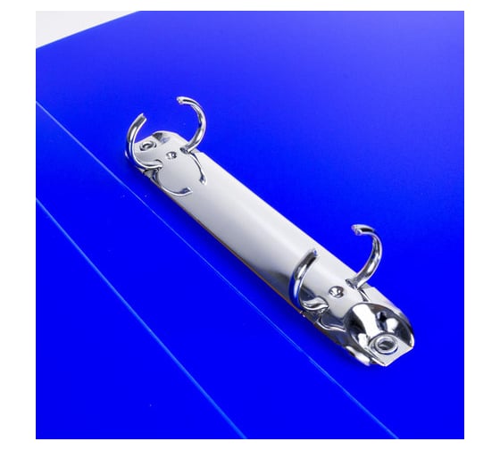 Неоновая папка на 2 кольцах BRAUBERG Neon 25 мм, внутренний карман, синяя, до 170 листов, 0,7 мм 227459