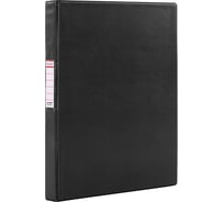 Папка на 2 кольцах BRAUBERG картон/ПВХ, 35 мм, черная, до 180 листов 228377
