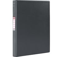 Папка на 2 кольцах BRAUBERG картон/ПВХ, 35 мм, серая, до 180 листов 228380