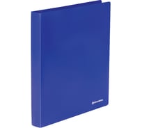 Папка на 2 кольцах BRAUBERG Office 32 мм, синяя, до 250 листов, 0,5 мм 227498