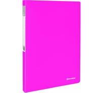 Неоновая папка BRAUBERG Neon 20 вкладышей, 16 мм, розовая, 700 мкм, 227450