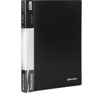 Папка BRAUBERG Стандарт 40 вкладышей, черная, 0.7 мм, 221604