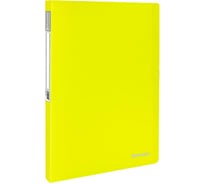Неоновая папка BRAUBERG Neon 20 вкладышей, 16 мм, желтая, 700 мкм, 227449