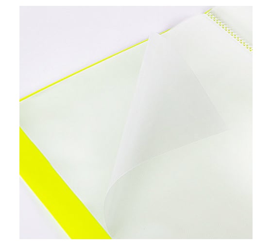 Неоновая папка BRAUBERG Neon 20 вкладышей, 16 мм, желтая, 700 мкм, 227449