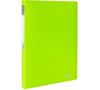 Неоновая папка BRAUBERG Neon 20 вкладышей, 16 мм, зеленая, 700 мкм, 227448