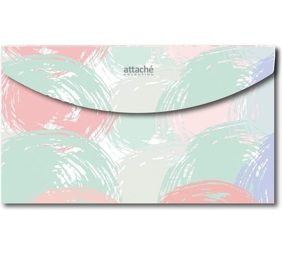 Папка-конверт на кнопке Attache Selection Travel Pastel 4 шт, ассорти 1216784