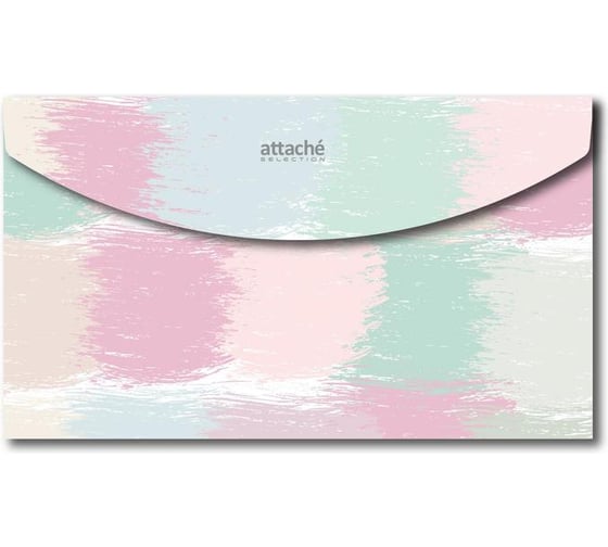 Папка-конверт на кнопке Attache Selection Travel Pastel 4 шт, ассорти 1216784