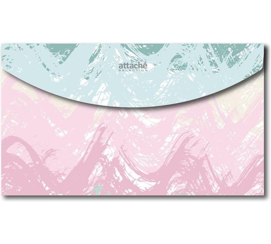 Папка-конверт на кнопке Attache Selection Travel Pastel 4 шт, ассорти 1216784