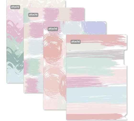 Папка уголок Attache Selection Pastel 4 шт, ассорти 1216781 1