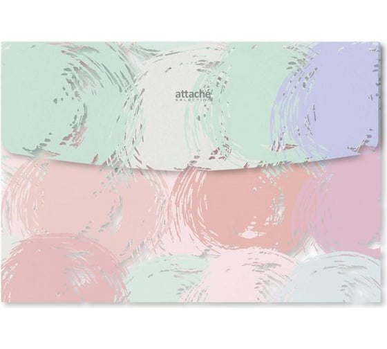 Папка-конверт на кнопке Attache Selection Pastel А5, 4 шт, ассорти 1216783
