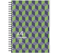 Бизнес-тетрадь Attache Selection SPRING BOOK А4, 150 листов, клетка, пластиковая спираль, сине-зеленая 84231 1014470