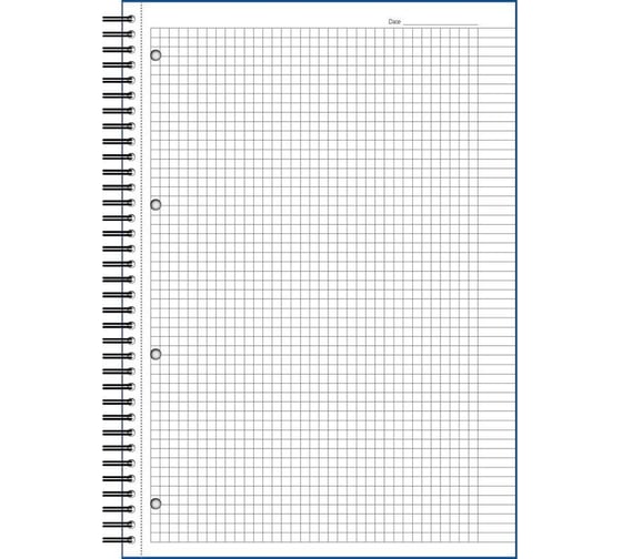 Бизнес-тетрадь Attache Selection LightBook 100 листов, клетка, А4, спираль, синяя обложка, белый блок, 70 г/квм 494589