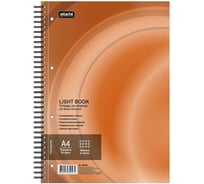 Бизнес-тетрадь Attache Selection LightBook 100 листов, клетка, А4, спираль, оранжевая обложка, белый блок, 70 г/квм 494592