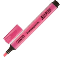 Маркер выделитель текста 12 шт в упаковке Attache розовый 1-4 мм треугольный 968798