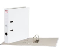 Прочная папка-регистратор BRAUBERG покрытие пластик, 50 мм, с уголком, белая 226594